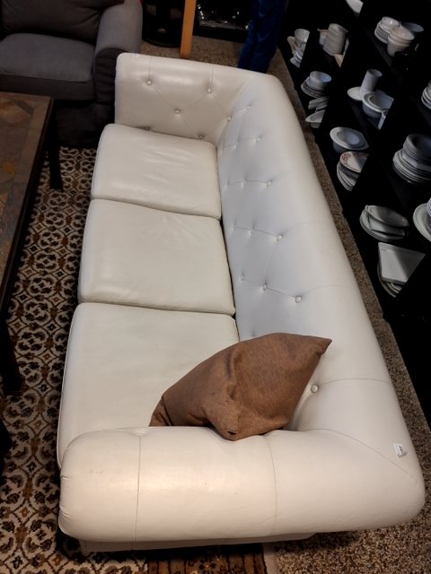 Hvid sofa kunstlæder